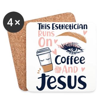 Esthetician Skincare Beautician - Coasters (set of 4) - white - Front