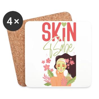 Cute Licensed Esthetician Skincare - Coasters (set of 4) - white - Front