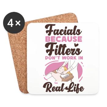 Cute Licensed Esthetician Skincare - Untersetzer (4er-Set) - Weiß - Vorne