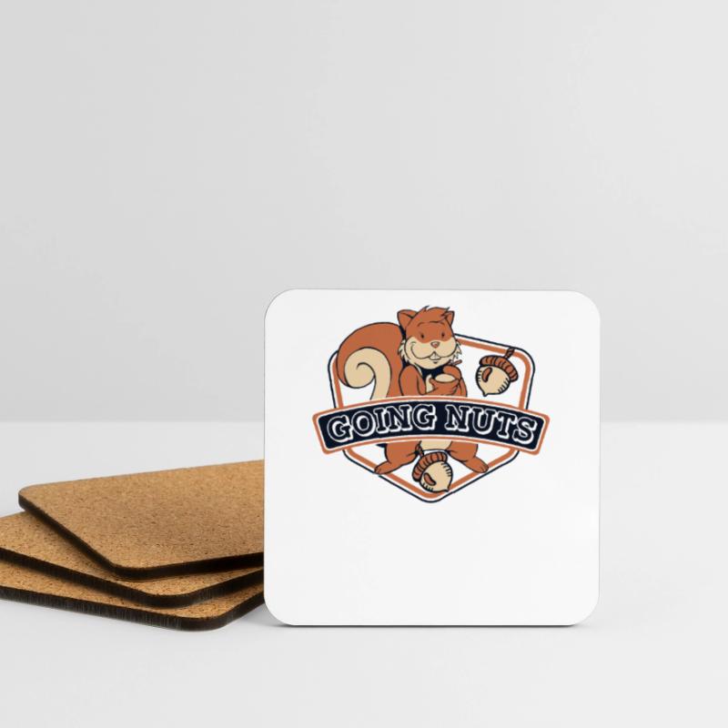 Going Nuts Squirrel Fox Squirrel Grey Squirrel Coasters (set of 4)