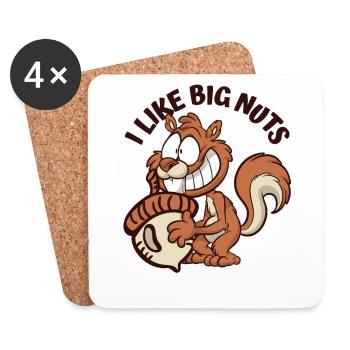 I Like Big Nuts Grey Squirrel Squirrel Squirrel - Coasters (set of 4) - white - Front