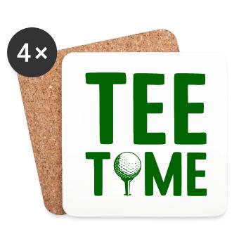 Golfplatz zum Golfen Golf - Untersetzer (4er-Set) - Weiß - Vorne