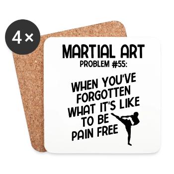 Mixed Martial Arts MMA - Untersetzer (4er-Set) - Weiß - Vorne