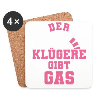 Auto Tuner, KFZ Mechaniker, Racing Car, Tuning - Untersetzer (4er-Set) - Weiß - Vorne