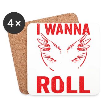 Rock 'n' Roll Music, Dancing, Concert, Festival - Coasters (set of 4) - white - Front