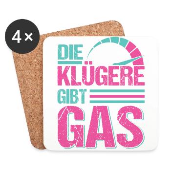 Auto Tuner Girl, KFZ Mechaniker Racing, Frau - Untersetzer (4er-Set) - Weiß - Vorne