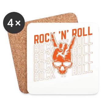 Rock 'n' Roll Music, Dancing, Concert, Festival - Coasters (set of 4) - white - Front