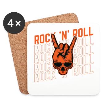 Rock 'n' Roll Music, Dancing, Concert, Festival - Coasters (set of 4) - white - Front