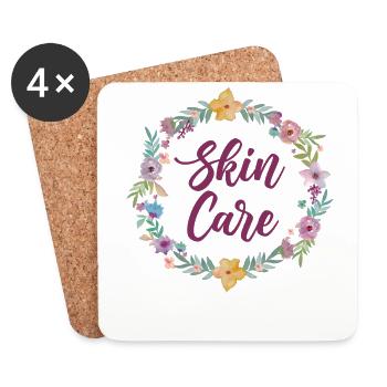 Cute Esthetician Skincare - Coasters (set of 4) - white - Front