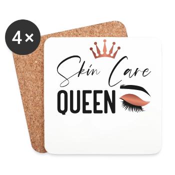 Cute Esthetician Skincare - Coasters (set of 4) - white - Front