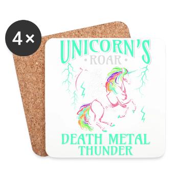 Goth Rock Satan Girl Woman Festivals Death Metal - Coasters (set of 4) - white - Front
