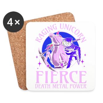 Goth Rock Satan Girl Woman Festivals Death Metal - Coasters (set of 4) - white - Front