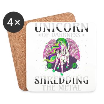 Goth Rock Satan Girl Woman Festivals Death Metal - Coasters (set of 4) - white - Front