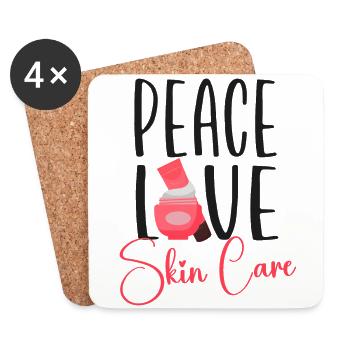 Cute Licensed Esthetician Skincare - Coasters (set of 4) - white - Front