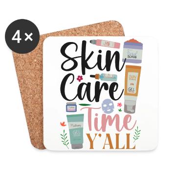 Cute Licensed Esthetician Skincare - Coasters (set of 4) - white - Front