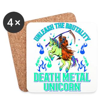 Goth Rock Satan Girl Woman Festivals Death Metal - Coasters (set of 4) - white - Front