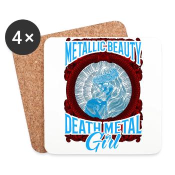Goth Rock Satan Girl Woman Festivals Death Metal - Dessous de verre (lot de 4) - blanc - Devant