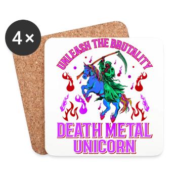 Goth Rock Satan Girl Woman Festivals Death Metal - Dessous de verre (lot de 4) - blanc - Devant