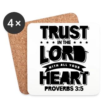 Bible Heart Trust - Dessous de verre (lot de 4) - blanc - Devant