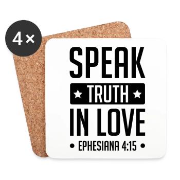 Bible de Dieu d’amour - Dessous de verre (lot de 4) - blanc - Devant