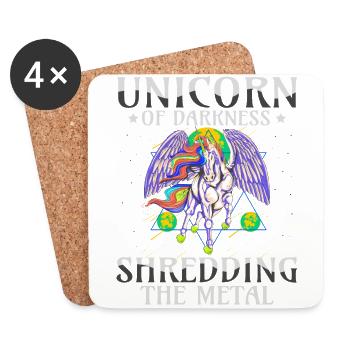 Goth Rock Satan Unicorn Festivals Death Metal - Dessous de verre (lot de 4) - blanc - Devant