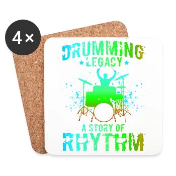 Rock 'n' Roll Music, Dancing, Concert, Festival - Coasters (set of 4) - white - Front