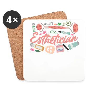 Cute Licensed Esthetician Skincare - Untersetzer (4er-Set) - Weiß - Vorne