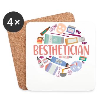 Cute Licensed Esthetician Skincare - Untersetzer (4er-Set) - Weiß - Vorne