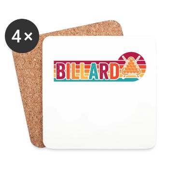 Billiards, Pool Billiards, Snooker Club, Club Billiards - Coasters (set of 4) - white - Front