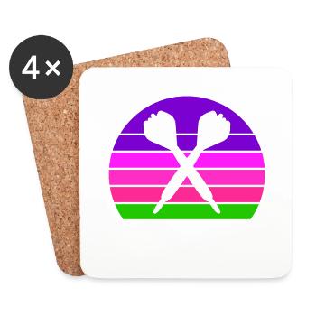 Club de sport de fléchettes, jeu de fléchettes, fléchettes de sport Pfeil - Dessous de verre (lot de 4) - blanc - Devant