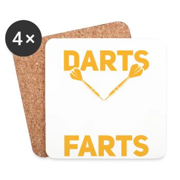 Club de sport de fléchettes, jeu de fléchettes, fléchettes de sport Pfeil - Dessous de verre (lot de 4) - blanc - Devant