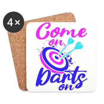Club de sport de fléchettes, jeu de fléchettes, fléchettes de sport Pfeil - Dessous de verre (lot de 4) - blanc - Devant