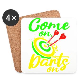Club de sport de fléchettes, jeu de fléchettes, fléchettes de sport Pfeil - Dessous de verre (lot de 4) - blanc - Devant