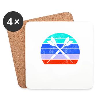 Club de sport de fléchettes, jeu de fléchettes, fléchettes de sport Pfeil - Dessous de verre (lot de 4) - blanc - Devant