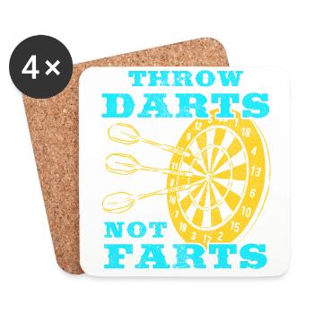 Club de sport de fléchettes, jeu de fléchettes, fléchettes de sport Pfeil - Dessous de verre (lot de 4) - blanc - Devant