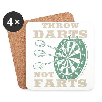 Club de sport de fléchettes, jeu de fléchettes, fléchettes de sport Pfeil - Dessous de verre (lot de 4) - blanc - Devant