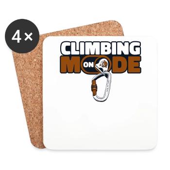 Climbing Mode On Sportklettern Speedklettern - Untersetzer (4er-Set) - Weiß - Vorne
