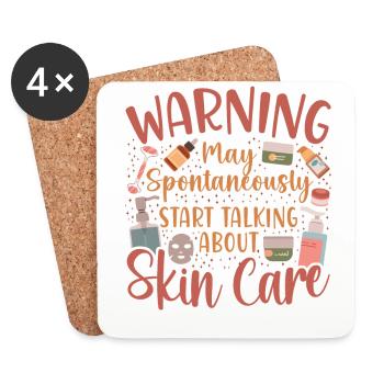 Cute Licensed Esthetician Skincare - Coasters (set of 4) - white - Front