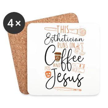 Esthetician Skincare Beautician - Coasters (set of 4) - white - Front