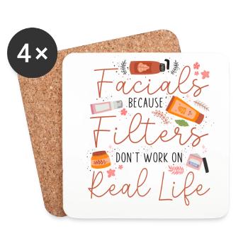 Cute Licensed Esthetician Skincare - Untersetzer (4er-Set) - Weiß - Vorne