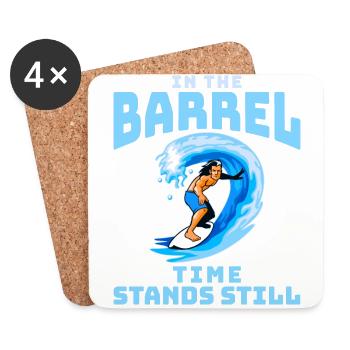 Surfing, kitesurfing, wakeboarding, beach surfers - Coasters (set of 4) - white - Front