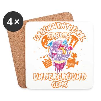Underground Film, Independent Cinema, Horror - Coasters (set of 4) - white - Front