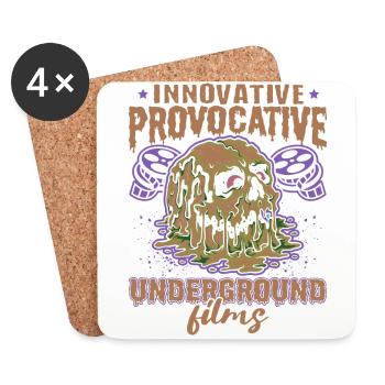 Underground Film, Independent Cinema, Horror - Coasters (set of 4) - white - Front