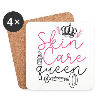 Cute Esthetician Skincare - Coasters (set of 4) - white - Front