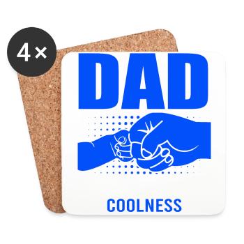 Super Dad, Daddy, Best Dad Dad Father's Day - Coasters (set of 4) - white - Front