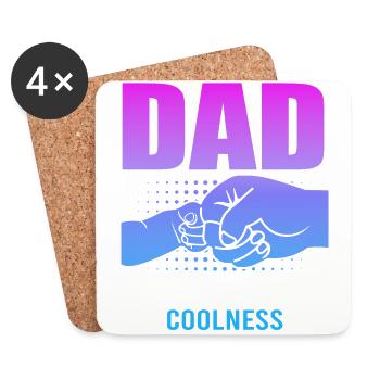 Super Dad, Daddy, Best Dad Dad Father's Day - Coasters (set of 4) - white - Front