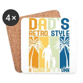 Super Dad, Daddy, Best Dad Dad Father's Day - Coasters (set of 4) - white - Front