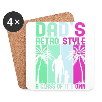 Super Dad, Daddy, Best Dad Dad Father's Day - Coasters (set of 4) - white - Front