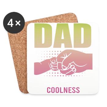 Super Dad, Daddy, Best Dad Dad Father's Day - Coasters (set of 4) - white - Front