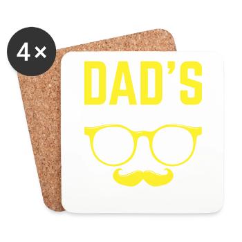 Super Dad, Daddy, Best Dad Dad Father's Day - Coasters (set of 4) - white - Front